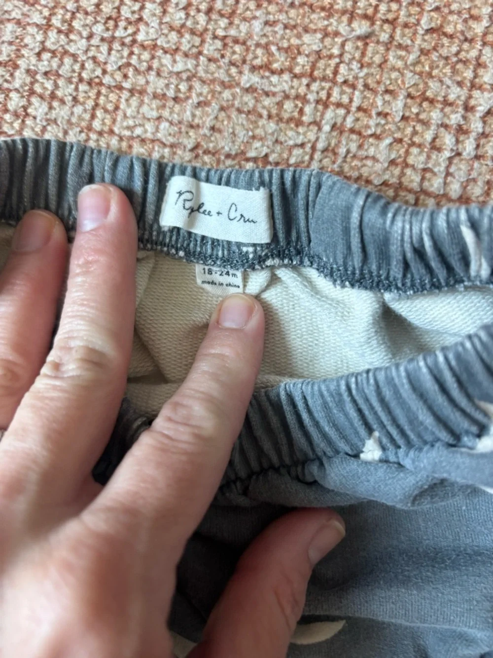 Rylee + Cru Slate Blue Bloomer with White Moon Print